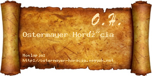 Ostermayer Horácia névjegykártya